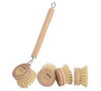 Brosse Vaisselle Bois Brosse Vaisselle LivréE avec 3 TêTes De Brosse RemplaçAbles Brosse De Cuisine FabriquéE à Partir De Fibres Naturelles sans Plastique Ni Substances Nocives AdaptéE à Un Culinaire