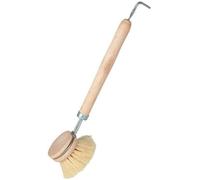 Brosse vaisselle bois + manche attache métal tampico