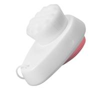 Brosse Visage Nettoyante Silicone Double Face, Poignée Ergonomique Rose | Poils Souples et Côté Texturé, Rangement Suspendu, pour Démaquillage, Points Noirs, Soins Quotidiens