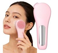 Brosse Visage Silicone Électrique, Nettoyage professionnel visage Avec chauffage Appareil de nettoyage visages pour nettoyer exfolier visagemasser exfoliant électrique pour femmes hommes (rose)