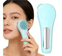 Brosse Visage Silicone Électrique, Nettoyage professionnel visage Avec chauffage Appareil de nettoyage visages pour nettoyer exfolier visagemasser exfoliant électrique pour femmes hommes (bleu)