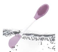 Brosse Visage Silicone - Gommage Facial À Double Tête Pour Massage - Accessoire Soin Peau avec Manche Ergonomique pour Routine Quotidienne Maison Voyage