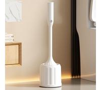 Brosse WC avec couvercle automatique, poils en forme de U pour un nettoyage en profondeur, manche long ergonomique pour l'hygiène de la salle de bain