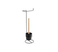 Brosse WC Avec Dérouleur Papier "Filano" 53cm Noir Noir G