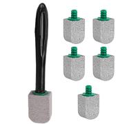 Brosse WC avec manche long - ABS pierre 24,1 x 6 x 4,6 cm | Nettoyant pour toilettes | Tige de nettoyage WC | Effaceur taches cuvette résistante pour salle de bain, maison et usage quotidien