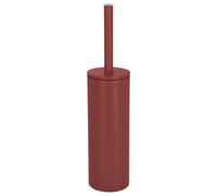 Spirella - Brosse WC avec Support Acier - Modèle Akira - tête Interchangeable et d'un Pot en Acier Solide - avec Récipient hygiénique - Brosse Toilette fermée - à Poser - Bordeaux - 40 x 9.5 x 9.5 cm