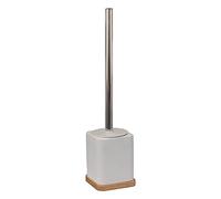 Brosse WC avec Support en INOX et Résine Blanc Mat - Five