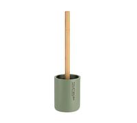 Brosse WC avec support en résine Kaki & Manche en Bambou - TENDANCE