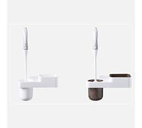 Brosse WC Brosse de Toilette Brosse Assez Robuste for la Salle Bain décor pour Un Nettoyage en Profondeur(Blanc)