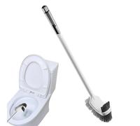 Brosse WC de salle de bain avec long manche, brosse suceur plat de nettoyage en profondeur, outil de nettoyage hygiénique pour les zones difficiles à atteindre, pas d'angles morts, brosse de toilette