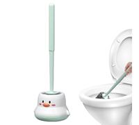 Brosse WC de salle de bain avec support, 14,2 x 14,2 x 50 cm, détachant ergonomique compact et nettoyeur de coins morts sans perçage, brosses de nettoyage pour usage domestique