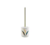 douceur d'intérieur, Brosse WC (Diamètre 10,6 x 40 cm) Plumiss Bleu, Céramique Imprimée Métalisée