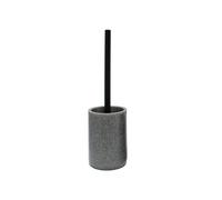 Douceur d'Intérieur - Brosse WC Diam. 10 x 40 cm Polyrésine Unie Granite Anthracite