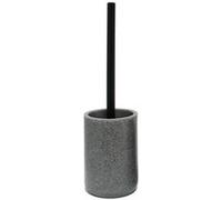 Douceur d'Intérieur - Brosse WC Diam. 10 x 40 cm Polyrésine Unie Granite Anthracite