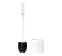 Brosse WC électrique avec support - ABS 5 V 6 W | Ensemble de brosses de nettoyage en silicone pour salles de bains et toilettes | Reach Brrush pour cuvettes de toilettes, tuyaux de vidange et