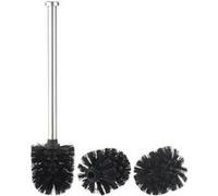 BadeStern Brosse WC en acier inoxydable Ø 7,5 cm avec têtes de rechange – Noir