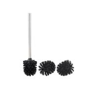 BadeStern Brosse WC en acier inoxydable avec têtes de rechange Ø 8 cm - Noir