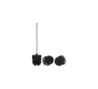 BadeStern Brosse WC en acier inoxydable avec têtes de rechange Ø 7,5 cm - Noir