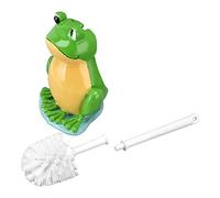 Brosse WC en Forme de Grenouille, Brosse de Toilette Créative avec Support, Set Compact pour Salle de Bain - Poils Souples et Économiques, Nettoyage Efficace et Ergonomique