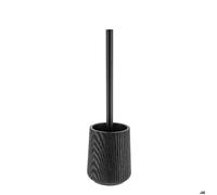 TENDANCE - Brosse WC en Polyrésine Effet Bois - Noir - Salle de Bain - Poubelles et Brosses WC