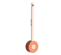 Brosse WC en silicone à 360 degrés avec support, conçue pour les camping-cars et les salles de bains domestiques, tête de brosse en matériau TPR souple avec support de séchage ventilé (rose)
