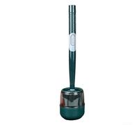 Brosse WC en silicone avec support mural conçue pour un nettoyage efficace, prise en main confortable et rangement ventilé pour maintenir la sécheresse et réduire (vert)