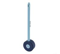 Brosse WC en silicone avec support pour camping-cars avec tête de brosse rotative à 360 degrés et matériau TPR pour nettoyer soigneusement les toilettes, les éviers et les baignoires (bleu)