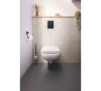 Brosse WC et pot fixation murale, en métal noir mat et verre dépoli, Grohe Quickfix