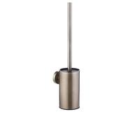 Brosse WC et support en acier inoxydable, montage mural, facile à installer, long manche, nettoyant robuste pour salle de bain (bronze)