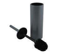 Brosse WC et support MSV Spirella Akira à poser en acier coloris gris