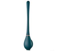Brosse WC flexible en silicone conçue pour épouser les contours des toilettes sans rayer les surfaces (bleu)
