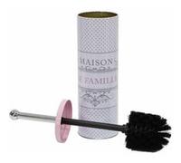 Brosse WC Imprimé "Maison de Famille" 37cm Blanc Blanc G
