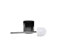 Brosse WC Imprimée Orbella 40cm Noir & Argent