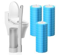 Brosse WC Jetable Recharge avec système de Fixation amélioré, Nettoyeur Toilette Murale avec Produit, Toilette Remplaçable pour Nettoyage de Salle de Bain à la Maison Hôtel (36, Bleu)