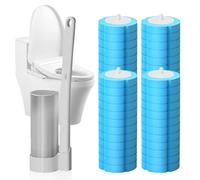 Brosse WC Jetable Recharge avec système de Fixation amélioré, Nettoyeur Toilette Murale avec Produit, Toilette Remplaçable pour Nettoyage de Salle de Bain à la Maison Hôtel (48, Bleu)