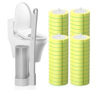 Brosse WC Jetable Recharge avec système de Fixation amélioré, Nettoyeur Toilette Murale avec Produit, Toilette Remplaçable pour Nettoyage de Salle de Bain à la Maison Hôtel (48, Jaune)