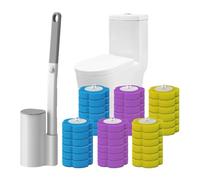 Brosse WC Jetable Recharge,Kit de Baguette de Toilette,Nettoyage de Brosse de Toilette avec 36 Têtes de Rechange,Agent Autonettoyant Inclus,Convient aux Toilettes,Salles de Bains et Sanitaires