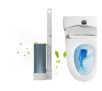 Brosse WC, kit de support mural souple et peu encombrant, accessoire de salle de bain, nettoyant WC, nettoyage en profondeur pour WC, salle de bain, toilettes