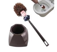 Brosse WC Macron avec Socle Balai De Toilette, 35cm Borstel Trr-ump Funny Tricky Brosse De Toilette, Rendre Les Toilettes Encore Plus Belles