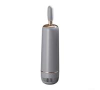 Brosse WC murale avec tête en TPR sans angle mort, couvercle scellé pour la prévention des odeurs, facile à nettoyer, sans perçage, gris doré