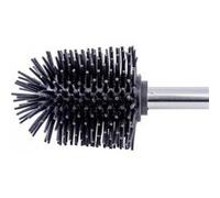WENKO Brosse de Silicone avec Manche Acier INOX - Brosse de Toilette avec tête de Rechange en Silicone, Acier Inoxydable, 7.5 x 35 x 7.5 cm, Brillant