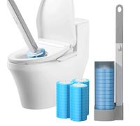 Brosse WC Suspendu Jetable Recharge Tête de Brosse Eponge Remplaçable Nettoyeur Toilette avec Produit 48 Recharges de Détergent Support pour Evier Baignoire et Lavabo (18 PCS Parfum Marin)