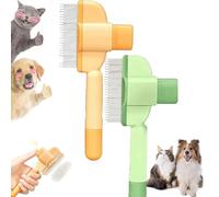Brosse Zen Pour Chats, Peigne Pour Chat Zenbrush, Peigne éLargi AméLioré Pour Chien Et Chat Avec Bouton De DéVerrouillage Pour Nettoyer Les Poils Perdus (AB)