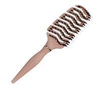 brosseDe Coiffure Professionnelle - brosseÀ Cheveux Avec Poils De Sanglier, Coiffure Naturelle | brosseDouce Et Flexible 26,5x6,7x3,186 Cm ABS, Couleur Violet Vert Marron Rose Pour Cheveux Longs Co