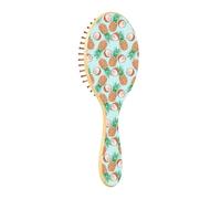 Brosses à cheveux en bois Ananas Tropical Hawaiian Noix de coco Brosse à cheveux en bois Brosses à cheveux en bois pour femmes Brosse à cheveux en bois