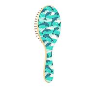 Brosses à cheveux en bois Flock Dauphins Mer Modèle Marin Brosse En Bois Paddle Brosse En Bois Pour Massage Des Cheveux Brosse À Cheveux