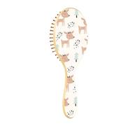 Brosses à cheveux en bois Modèle sans soudure Mignon Cerf Bois Brosse en bois Brosse à cheveux Naturel Brosse à cheveux