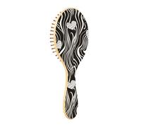 Brosses à cheveux en bois pour la Saint-Valentin, motifs musicaux, safari, brosse à cheveux en bois pour femme, brosse à cheveux naturels