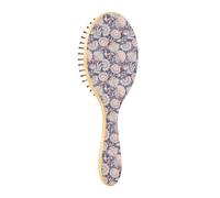 Brosses à cheveux en bois sans soudure fleurs violettes brosse à palette en bois brosses à cheveux en bois pour femmes brosse
