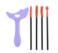 Brosses À Cils En Silicone Baguettes De Mascara Lot De 4 Avec 1 Pochoir Pour Les Yeux